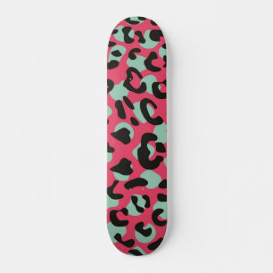Animal print pattern skateboard