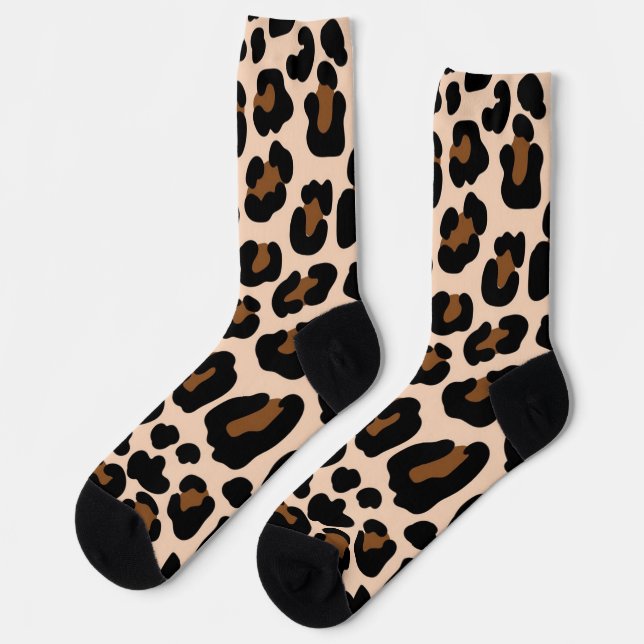 Animal print pattern socks (Left)