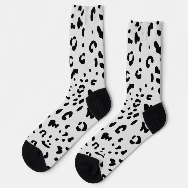 Animal print pattern socks (Left)
