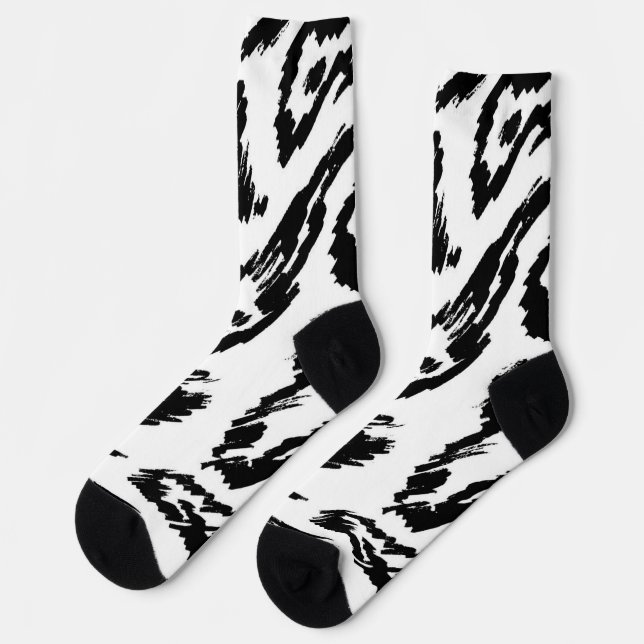 Animal print pattern socks (Left)
