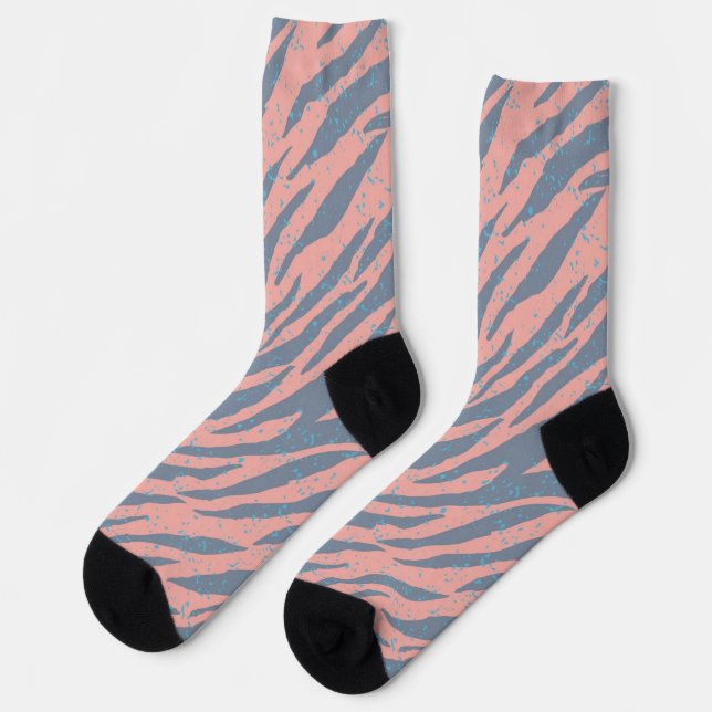 Animal print pattern socks (Left)