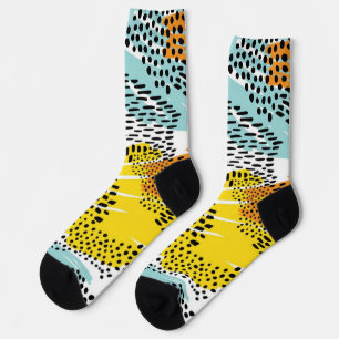 Animal print pattern socks