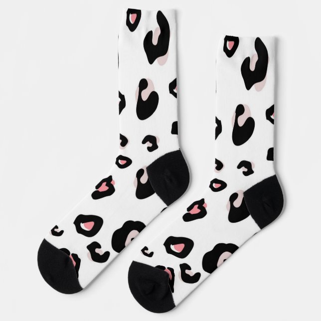 Animal print pattern socks (Left)