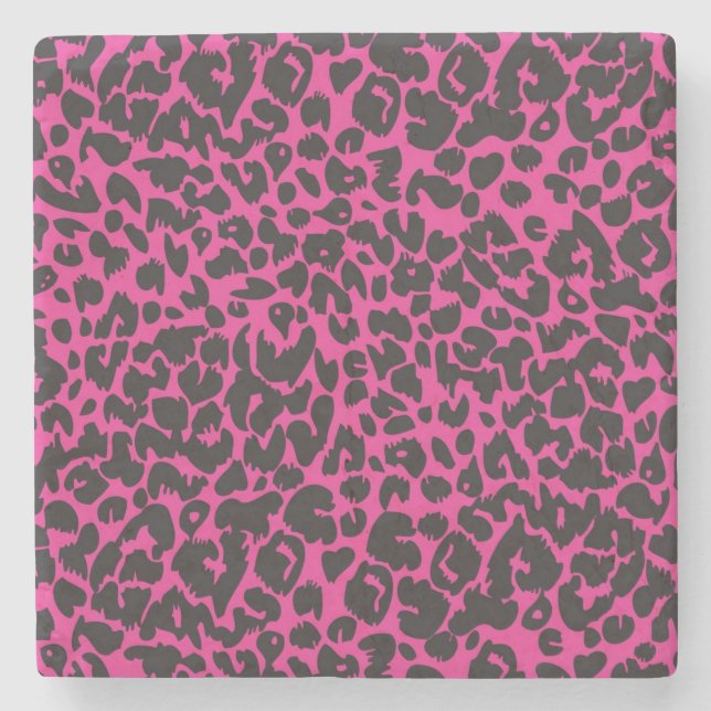 Animal print pattern stone coaster (Front)