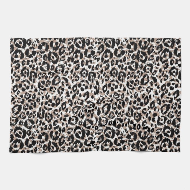 Animal print pattern tea towel (Horizontal)