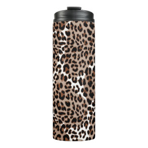 Animal print pattern thermal tumbler