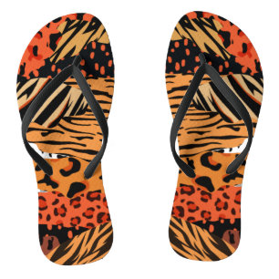 Animal Print Pattern Thongs