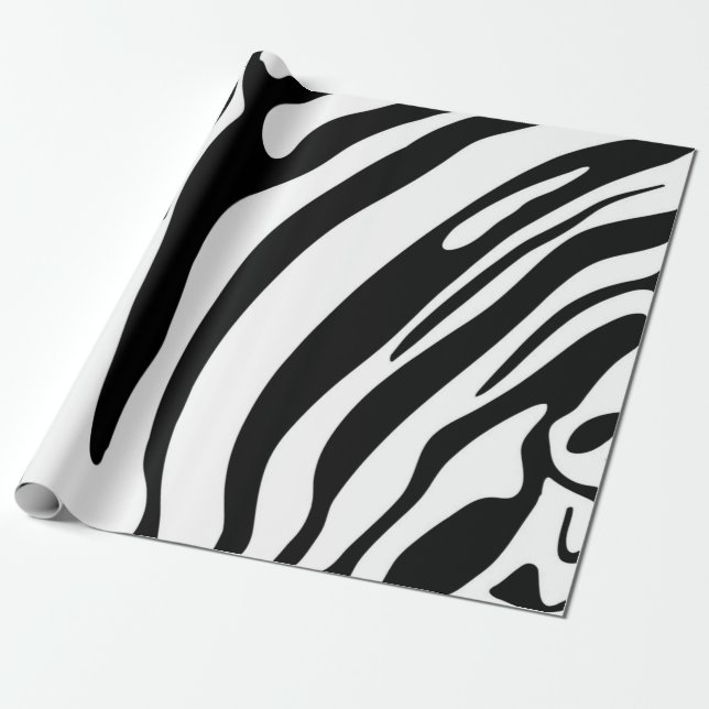 Animal print pattern wrapping paper (Unrolled)