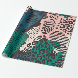 Animal print pattern wrapping paper
