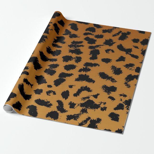 Animal print pattern wrapping paper (Unrolled)