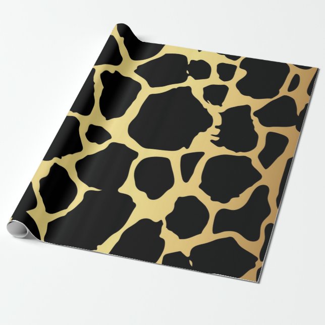 Animal print pattern wrapping paper (Unrolled)