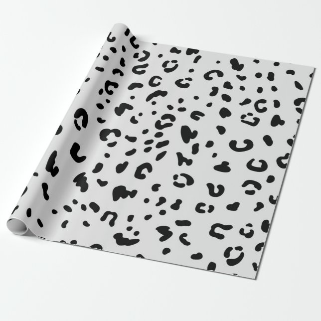 Animal print pattern wrapping paper (Unrolled)