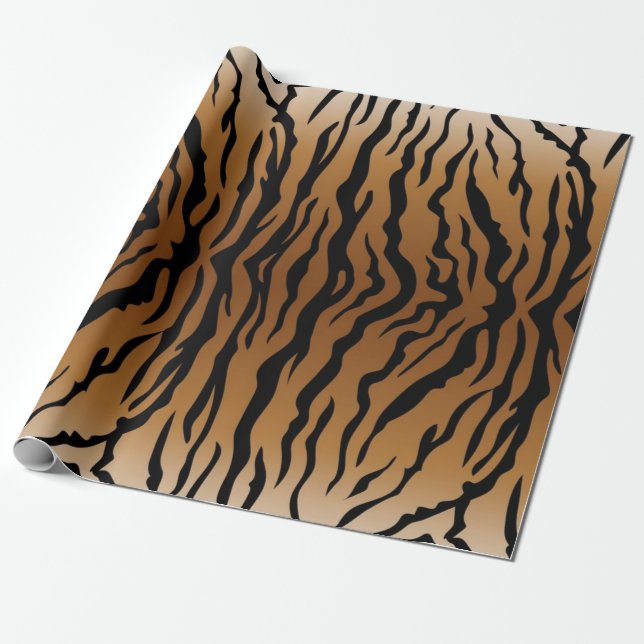 Animal print pattern wrapping paper (Unrolled)