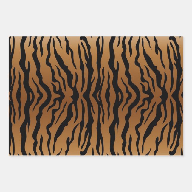 Animal print pattern wrapping paper sheet (Front)