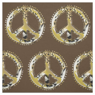 Animal Print Peace sign I + your backgr. & ideas Fabric