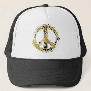 Animal Print Peace sign I + your backgr. & ideas Trucker Hat