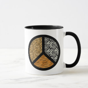 Animal Print Peace Sign Mug