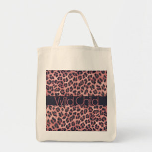 Animal Print Personalised Dark Red Tote Bag
