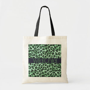 Animal Print Personalised Green Tote Bag