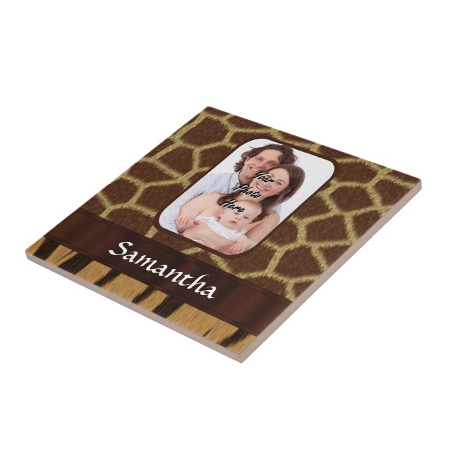 Animal print photo background tile (Side)