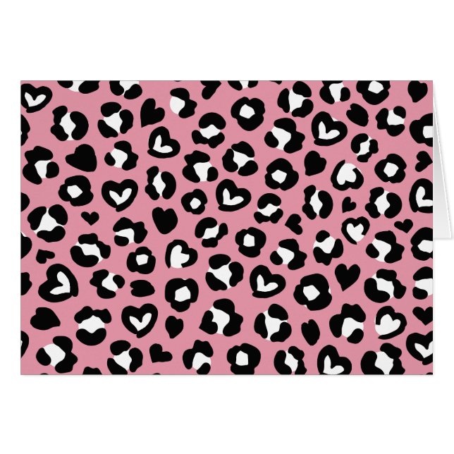 Animal Print, Pink Leopard, Cheetah Spots, Hearts (Front Horizontal)