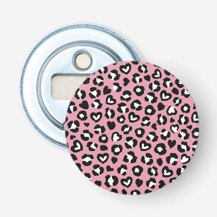 Animal Print, Pink Leopard, Cheetah Spots, Hearts Bottle Opener
