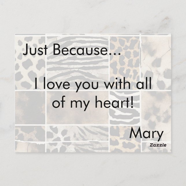 Animal Print - Postcard (Back)