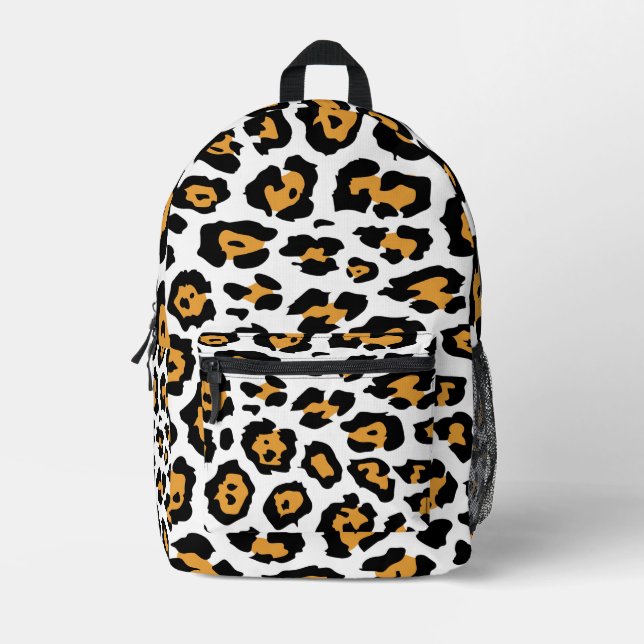 Animal print printed backpack (Front)