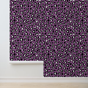 Animal Print, Purple Leopard, Cheetah Spots, Heart Wallpaper