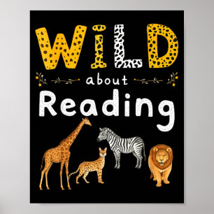 Animal print read a book character kids wild about