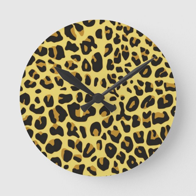 Animal Print Round Clock (Front)