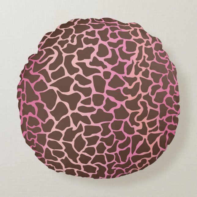 Animal Print Round Cushion (Front)