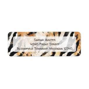 Animal print Safari themed birthday return address Label