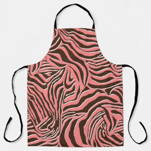 Animal print, seamless zebra pattern. apron