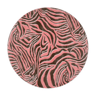Animal print, seamless zebra pattern. cutting board