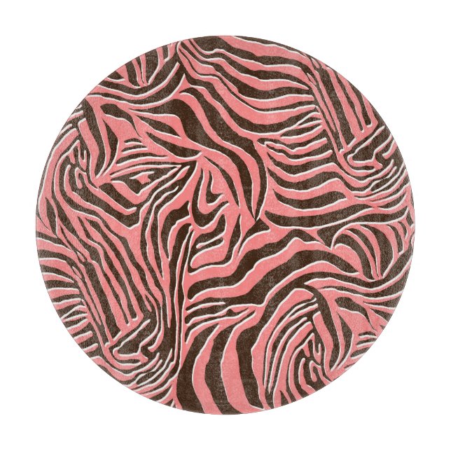 Animal print, seamless zebra pattern. cutting board (Front)