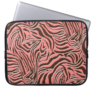 Animal print, seamless zebra pattern. laptop sleeve