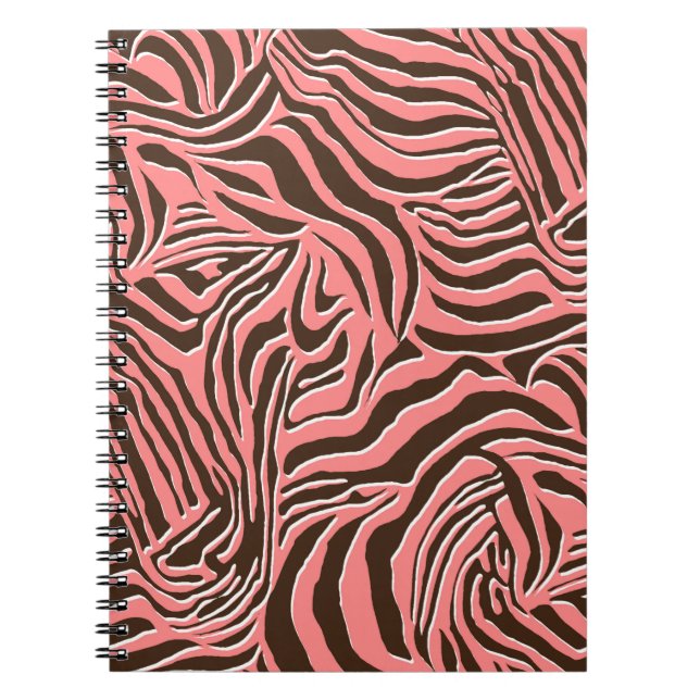 Animal print, seamless zebra pattern. notebook (Front)