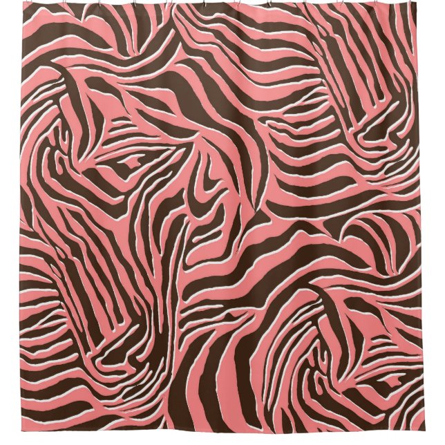 Animal print, seamless zebra pattern. shower curtain (Front)
