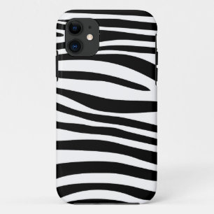 Animal print skin of Zebra (Black, White) iPhone 11 Case