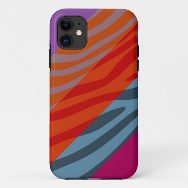 Animal Print Skin Zebra Retro Colourful Pattern 10 Case-Mate iPhone Case (Back)