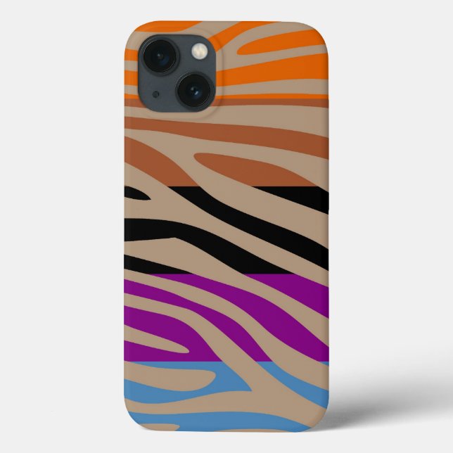Animal Print Skin Zebra Retro Colourful Pattern 2 Case-Mate iPhone Case (Back)