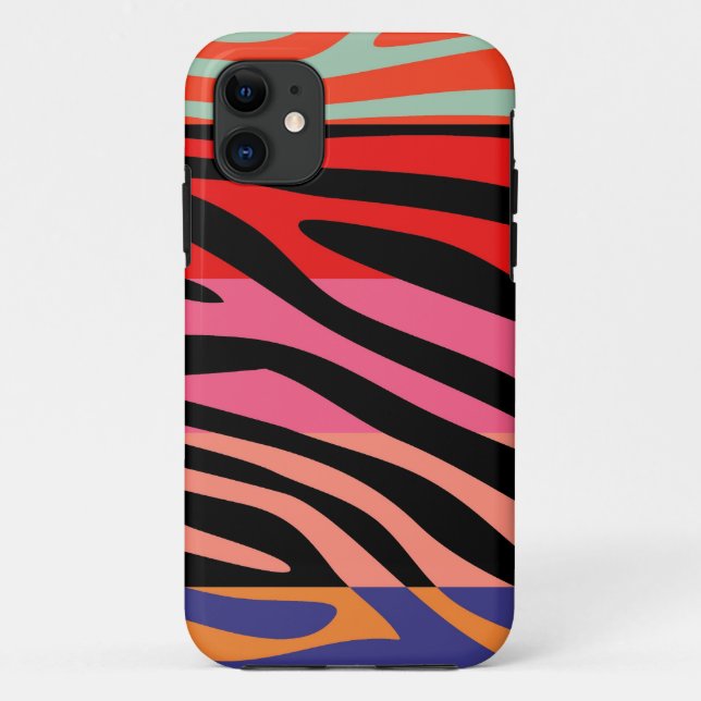 Animal Print Skin Zebra Retro Colourful Pattern 5 Case-Mate iPhone Case (Back)