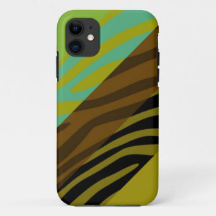 Animal Print Skin Zebra Retro Colourful Pattern 9 iPhone 11 Case