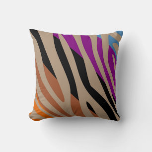 Animal Print Skin Zebra Retro Pattern Cushion