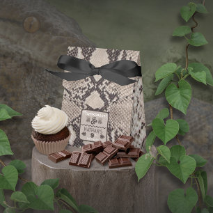 Animal Print Snake Taupe Birthday Favour Box