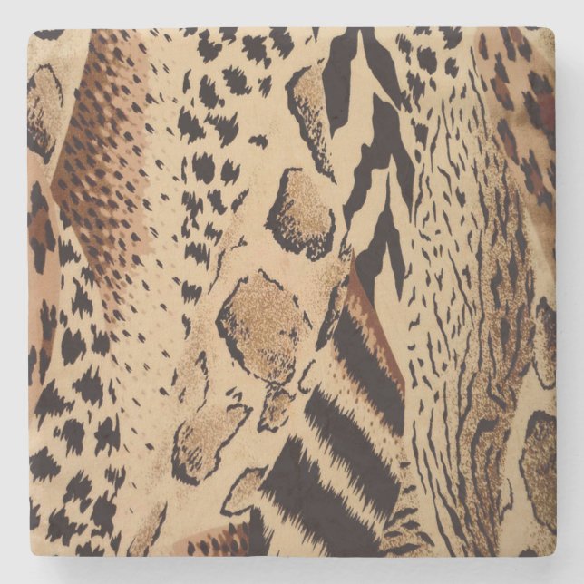 Animal Print Stone Coaster (Front)