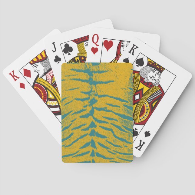 Animal print texture #2 playing cards (Back)