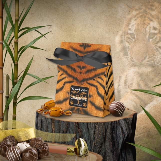 Animal Print Tiger Birthday Favour Box (Creator Uploaded)