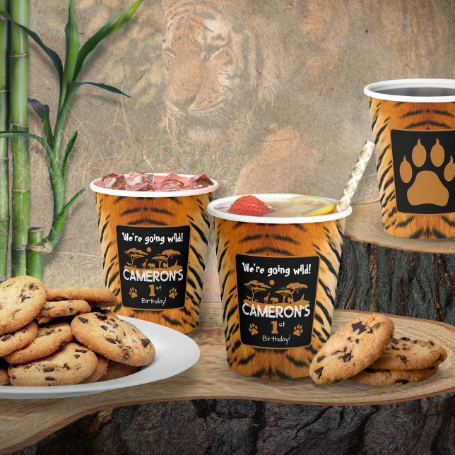 Animal Print Tiger Birthday Paper cup (Creator Uploaded)
